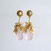 #1 Pétales de Rose III Earrings - Rose Quartz Freshwater Pearls