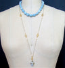 #9 Alicia Choker Necklace - Blue Opal MOP Inlay Toggle