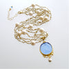 #1 Taormina Necklace - Pearls Venetian Blue Intaglio