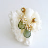 #2PM Le Fleurs de la Mer II Earrings - Moss Aquamarine Seed Pearls