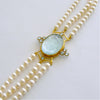 #2 Alberobello Bracelet - Blue Topaz Pearls Intaglio Bracelet
