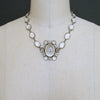 #5 Claire Necklace - Rock Crystal Victorian Silver Paste Pendant