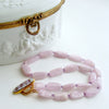 Orchid Kunzite Nuggets Amethyst Choker Necklace Shell Inlay Toggle - Orianne V Necklace