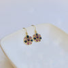 Pink/Green Tourmaline Flower Dangle Earrings - Pandora II Earrings
