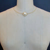 Huge Vintage Pearl Gold Vermeil Hoop Necklace - Gabrielle Necklace