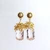 #1 Marisol Cluster Earrings - Pink Topaz Seed Pearls