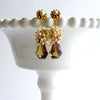 #3 Clara Earrings - Ametrine Seed Pearls Cluster Earrings