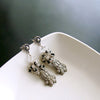 #3 Airella Earrings - Silver Lion Paws Herkimer Diamond Cluster Earrings