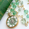 #3 Genovesa Necklace - Green Fluorite Prasiolite Sailors Valentine Necklace