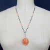 #6 Daphne Necklace - Kyanite Antique Coral