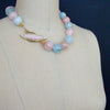 #7 Fontanne III Necklace - Beryl Aquamarine Kunzite Opal MOP Toggle Clasp