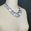 #6 China Doll Blue White Necklace - Lapis Quatrefoils Blue White Plates