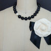 Matte Black Onyx & Shell Pearl Choker Necklace - Brooke VI Necklace