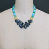 Kyanite Turquoise & Chrysoprase Statement Necklace - Lala II Necklace