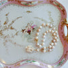 Saint Esprit Dove With Love Note Natural Pink Peach Baroque Cultured Pearls - Le Messenger de l’Amour