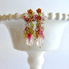Rose Quartz, Blue Topaz, Pink Topaz, Amethyst, Peridot and Lemon Quartz Cluster Earrings - Fleur III Earrings