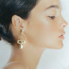 Flameball Pearl Cluster Hoop Earrings - Liesel Earrings