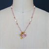 #6 Peu d’Abelle II Necklace - Bee Intaglio Pendant Orchid Chalcedony Pink Sapphires