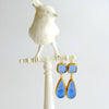 #2 Cipressa Earrings - Azure Blue Intaglio Cameo Earrings