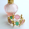 #3 Castelsardo Intaglio Bracelet - Venetian Glass Intaglios Pearls Rubies