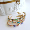 #4 Ainsley Stacking Bracelet - Turquoise Pink Topaz Seed Pearls
