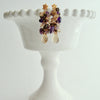 Champagne Citrine Carved Amethyst Leaves Cluster Earrings - Fleur X Earrings