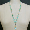 Chrysoprase Coins Peruvian Blue Opal Kyanite Necklace - Molly II Necklace