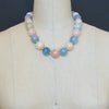 Beryl Aquamarine Morganite Choker Necklace Opal MOP Toggle Clasp - Fontanne IV Necklace