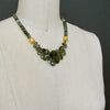 Tourmilated Moss Aquamarine Briolette Choker Necklace - Marjory Necklace