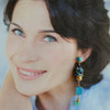 Sleeping Beauty Turquoise Chrysoprase Lapis Cluster Earrings - Morgaine II Duster Earrings