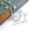 #4 Les Coquilles de la Mer Necklace - Aquamarine Carved Shells Pearls