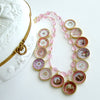 #3 China Doll Pink Necklace  Pink Quartz Pink Plates