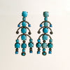 #1 Aveline Earrings - Turquoise Diamond Chandelier Earrings