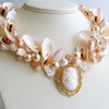 #2 Shell of an Idea IV Necklace - 14k Gold Angelskin Coral Cameo Shells