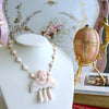 #5 Amorette Necklace - Pink Shell Cherub Angel Necklace
