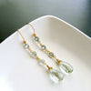 #3 Audrey Earrings - Blue Topaz Prasiolite