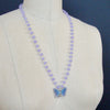 #7 Violet Mariposa Necklace - Violet Chalcedony Lavender Agate Butterfly