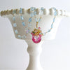 #2 Delphine Necklace - Pink Topaz Blue Topaz Emerald Citrine Rose Quartz