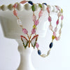 Multi Color Sapphire Necklace Tourmaline Butterfly Pendant - Le Papillon XXI Necklace