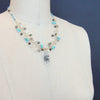 #5 Pajarito Flora Necklace - Turquoise Pearls Pyrite