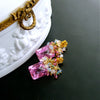 #2 Delphine II Earrings - Pink Topaz Cluster Earrings