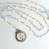 #2 Kaleidoscope de Papillon II Necklace - Blue Chalcedony Scorolite Pearls