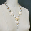 #7 Les Anges Espiegles Necklace - Gray Baroque Pearls EcoIvory Cherubs