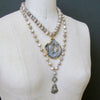 #6 Lynnette Necklace - Champagne Mystic Moonstone Sterling Lions Paw Amulet