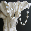 #4 Quenby Necklace - Pearls Mother of Pearl Queen Bee Heart