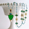 #1 Medusa Necklace - Venetian Glass Medusa Turquoise