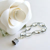 #2 Key to Your Heart Bracelet - Rock Crystal Sterling Silver Heart Bell Charm