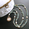 #5 Lilah Lovers Eye Necklace - Turquoise Pearls