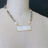 #6 L'offre III Necklace - Mystic Labradorite Pearls MOP Gaming Token