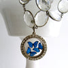 #5 Kaleidoscope de Papillon III Necklace - Rock Crystal Silver Paste Locket